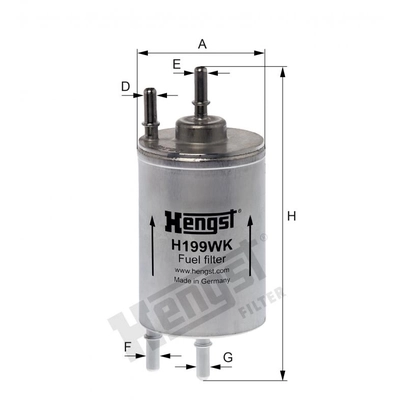 HENGST FILTER - H199WK - Fuel In-line filter pa1