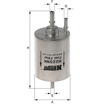 HENGST FILTER - H225WK - Fuel In-line filter pa2