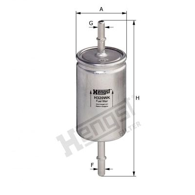 HENGST FILTER - H320WK - In-Line Fuel Filter pa1