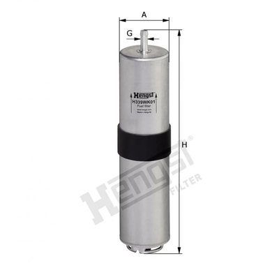 HENGST FILTER - H339WK01 - In-Line Fuel Filter pa1