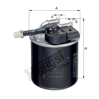 HENGST FILTER - H406WK - In-Line Fuel Filter pa1