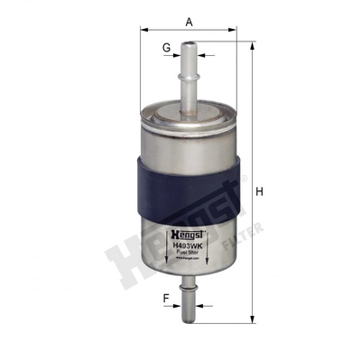 HENGST FILTER - H493WK - In-Line Fuel Filter pa1