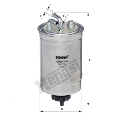 HENGST FILTER - H70WK04 - In-Line Fuel Filter pa1
