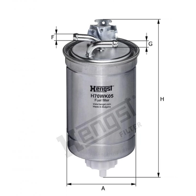 HENGST FILTER - H70WK05 - In-Line Fuel Filter pa1