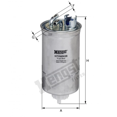 HENGST FILTER - H70WK08 - In-Line Fuel Filter pa1