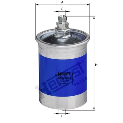 HENGST FILTER - H80WK04 - In-Line Fuel Filter pa1