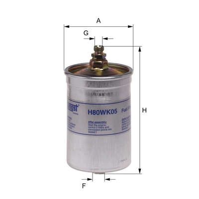 HENGST FILTER - H80WK05 - In-Line Fuel Filter pa1