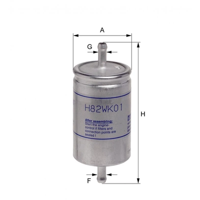 HENGST FILTER - H82WK01 - In-Line Fuel Filter pa1