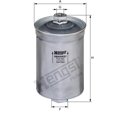 HENGST FILTER - H84WK01 - In-Line Fuel Filter pa1