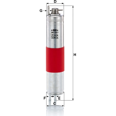 MANN-FILTER - WK532/1 - Fuel Filter pa6