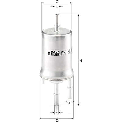 MANN-FILTER - WK69 - Fuel Filter pa8