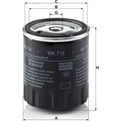 MANN-FILTER - WK716 - Fuel Filter pa5