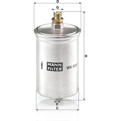 Fuel Filter by MANN-FILTER - WK830/3 pa5