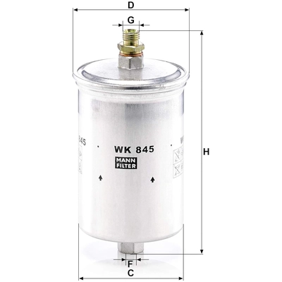 MANN-FILTER - WK845 - Fuel Filter pa10