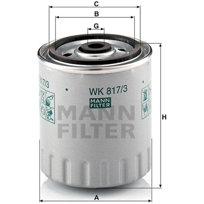 MANN-FILTER - WK817/3X - Filtre à carburant pa7