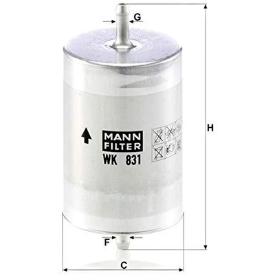 MANN-FILTER - WK831 - Fuel Filter pa3