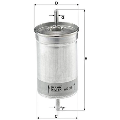 MANN-FILTER - WK849 - Fuel Filter pa6