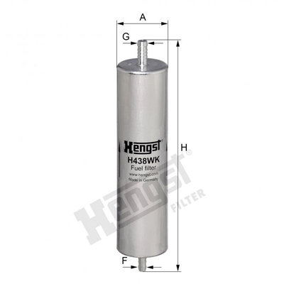 HENGST FILTER - H438WK - In-Line Fuel Filter pa1