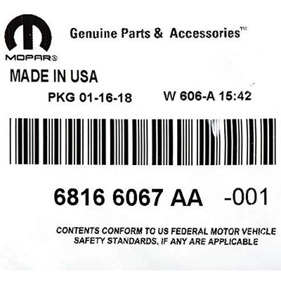 Full Gasket Set by MOPAR - 68166067AA pa3