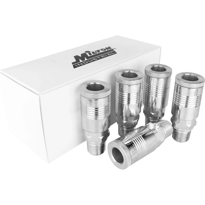 MILTON INDUSTRIES INC - 1816 - G-Style 1/2 (M) NPT x 1/2 99 CFM Steel Quick Coupler Body, 5 Pieces (Pack of 5) pa2