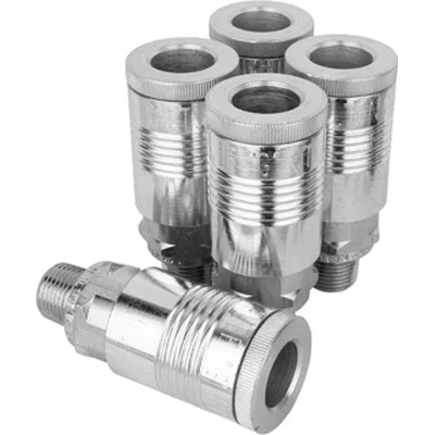 G-Style 3/8" (M) NPT x 1/2" 99 CFM Steel Quick Coupler Body, 5 Pieces (Pack of 5) by MILTON INDUSTRIES INC - 1814 pa4