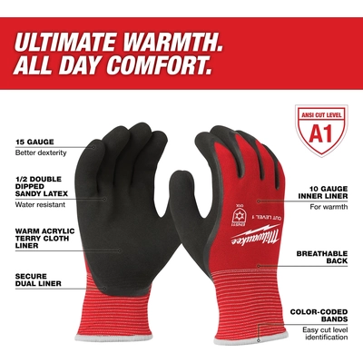 MILWAUKEE - 48-22-8914 - Cut Level 1 Winter Insulated Gloves pa5
