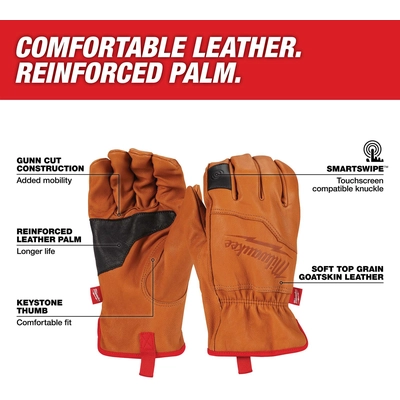 MILWAUKEE - 48-73-0011 - Goatskin Leather Gloves pa1