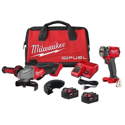 MILWAUKEE - 2991-22 - Compact Impact Wrench and Grinder 2 - Tool Combo Kit pa1