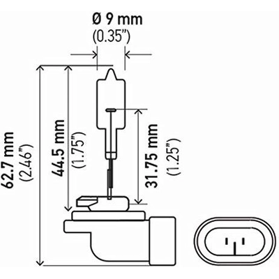 Halogen Bulb by HELLA - 862 pa5