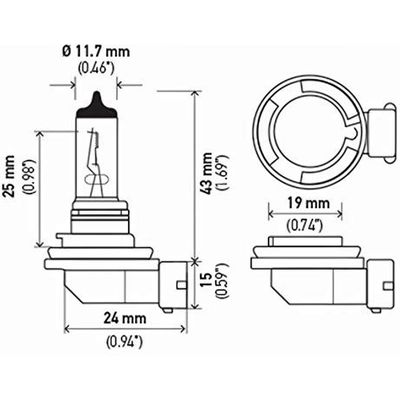 HELLA - H11 24V - Halogen Bulb pa6