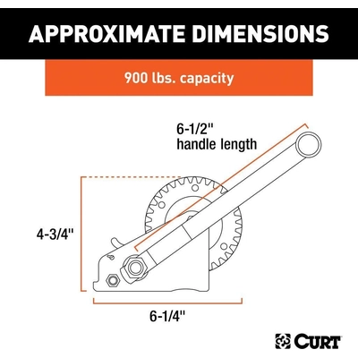 Hand Winch by CURT MANUFACTURING - 29423 pa5