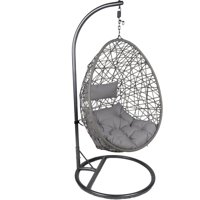 Hanging Egg Chair With Pale Grey Cushion by WILLION - JYF13103-GREY pa1