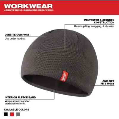 MILWAUKEE - 502G - Fleece Lined Knit Hat-Gray pa3