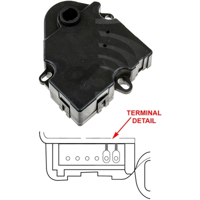 GLOBAL PARTS DISTRIBUTORS - 1712064 - HVAC Heater Blend Door Actuator pa1