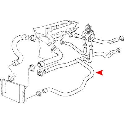 Heater Hose by URO - 11531726506 pa2