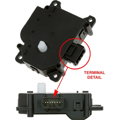 Heating Ventilation & Air Conditioning Mode Door Actuator by GLOBAL PARTS DISTRIBUTORS - 1712297 pa3