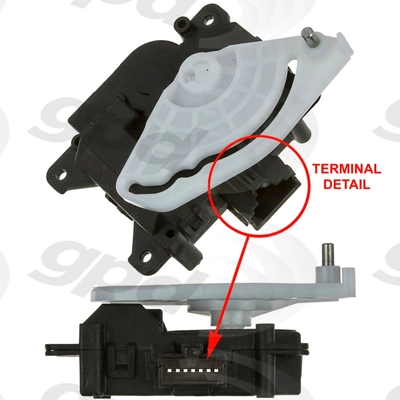 Heating Ventilation & Air Conditioning Mode Door Actuator by GLOBAL PARTS DISTRIBUTORS - 1712334 pa1