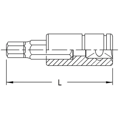 GENIUS - 208+2135 - 1/4″ Dr. 5mm Hex Bit Socket 45mmL (Pack of 20) pa2