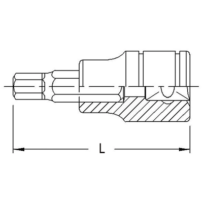 GENIUS - 308+2136 - 3/8″ Dr. 6mm Hex Bit Socket 50mmL (Pack of 20) pa2