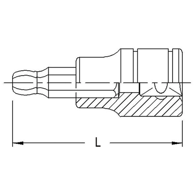 GENIUS - 308+4635 - 3/8″ Dr. 5mm Wobble Hex Bit Socket 140mmL (Pack of 10) pa2