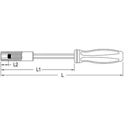 GENIUS - 594620 - 5/16″ Long Hex Nut Driver With Magnet 260mmL (with magnet) (Pack of 10) pa2