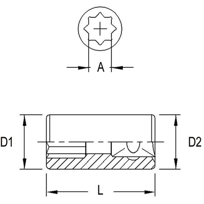 GENIUS - 262508 - 1/4″ Dr. 1/4″ Double Square Hand Socket (Pack of 20) pa2