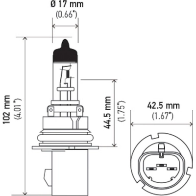 HELLA - 9007 - Daytime Running Light Bulb pa2