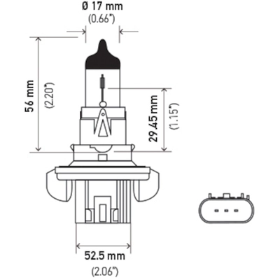 HELLA - H13 - Bulb pa2