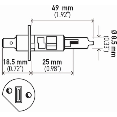High Beam Headlight by HELLA - H1TB pa2