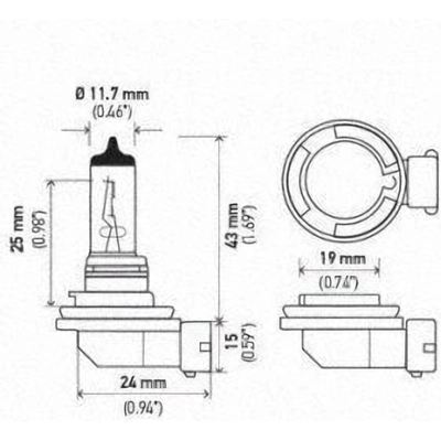 High Beam Headlight by HELLA - H11LL pa9