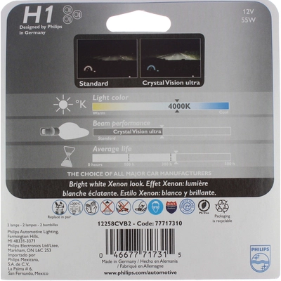 High Beam Headlight (Pack of 2) by PHILIPS - 12258CVB2 pa19