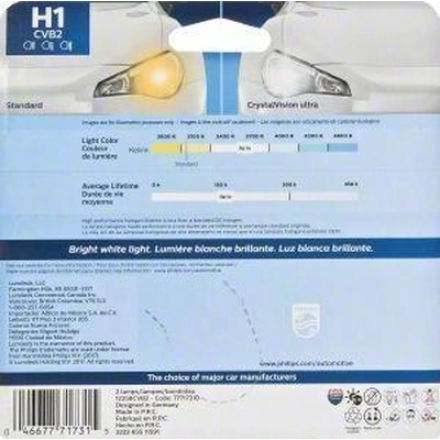 High Beam Headlight (Pack of 2) by PHILIPS - 12258CVB2 pa35