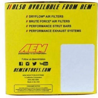 Kit d'admission de filtre à air haute performance de AEM INDUCTION - 21-478WR pa8