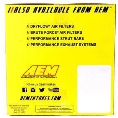 High Performance Air Filter Intake Kit by AEM INDUCTION - 21-795C pa10